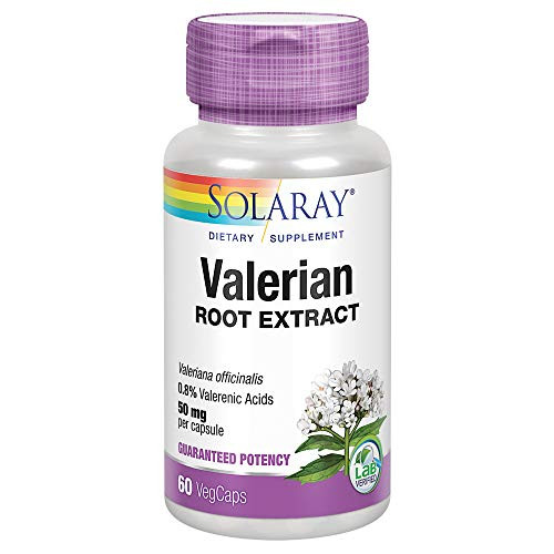 Solaray Valerian Root Extract 50 mg  Relaxation Support for a Healthy Sleep Cycle  0_8 Valerenic Acids  60 CT