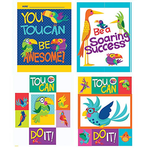 Eureka Toucan Bird Themed Fidget Toys and Student Recognition Awards 16pcs