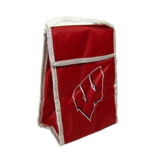 FOCO NCAA Wisconsin Badgers Big Logo Lunch Bag Red