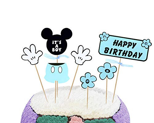 Party Hive - MickeyITS A BOY Cake Toppers for Birthday Party Event Decor