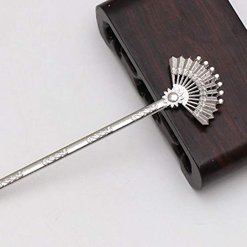Hair Sticks Vintage Bronze Chinese Fan-Shaped Hair Chopstick Retro Hair Fork for Women Hair Accessory Headwear Hair Pins Hair JewelrySilver Hair Sticks Vintage Bronze Chinese Fan-Shaped Hair Chopstick Retro Hair Fork for Women Hair Accessory Headwear Hair Pins Hair JewelrySilver