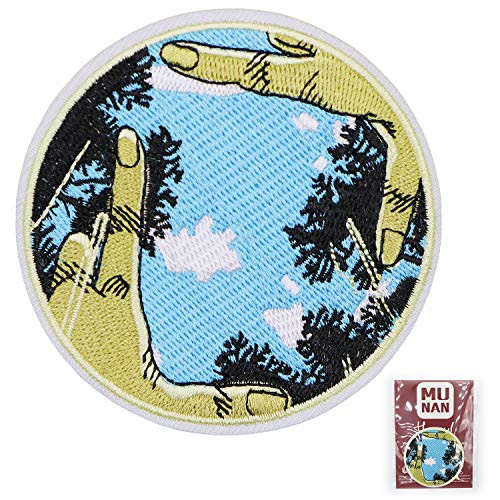 MUNAN Im Not Alone Explore Outdoor sew on Patches Patch Iron On Sewing Embroidered Badge Applique
