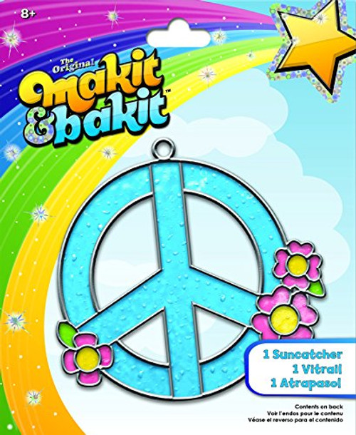 Colorbok TB-66599 Makit and Bakit Suncatcher Kit, Peace Sign
