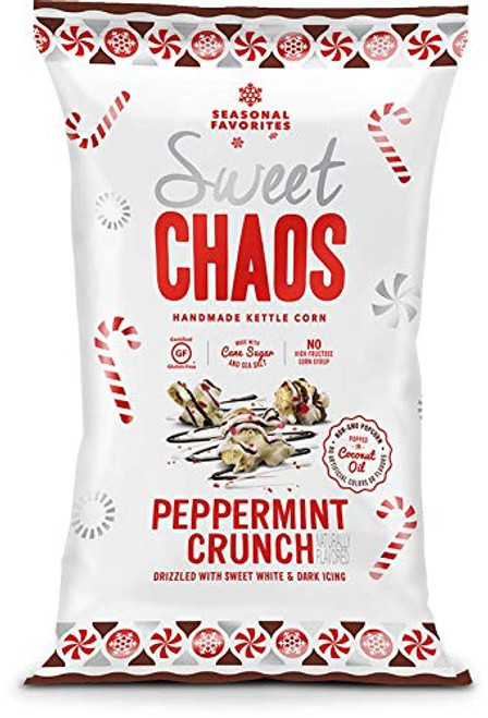 KLN 1 bag Sweet Chaos Handmade Kettle Corn - Peppermint Crunch Flavor - Holiday Candy - Made with Cane Sugar and Sea Salt - Net Wt_ 1_5 oz KLN 1 bag Sweet Chaos Handmade Kettle Corn - Peppermint Crunch Flavor - Holiday Candy - Made with Cane Sugar and Sea Salt - Net Wt_ 1_5 oz