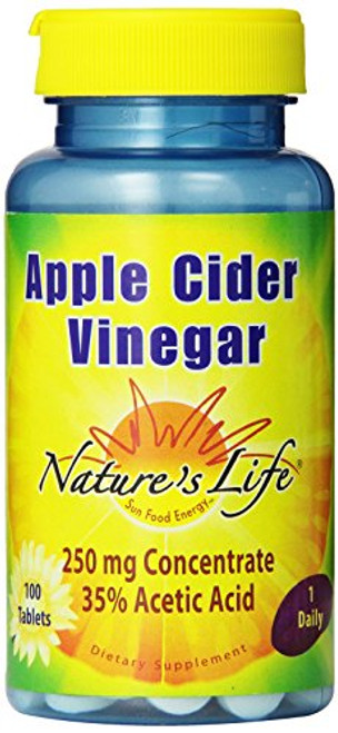 Natures Life Apple Cider Vinegar Tablets 250 Mg 100 Count