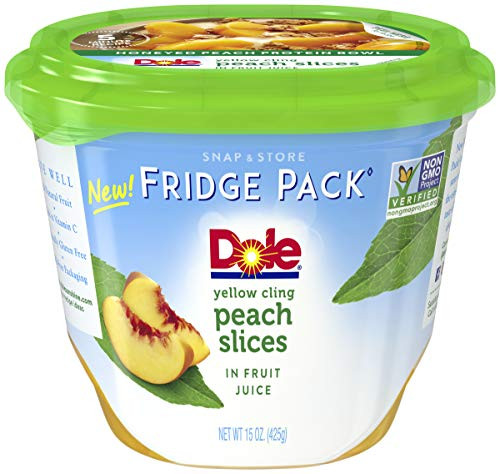 Dole Fridge Pack Yellow Cling Peach Slices in Fruit Juice 15oz