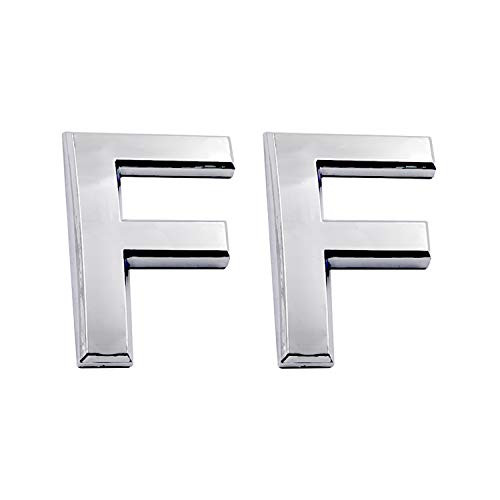 2_75 Inch Adhesive House Numbers Mailbox Numbers Street Door Numbers Self-Stick Address Signs for Apartments Double Silver Letter F