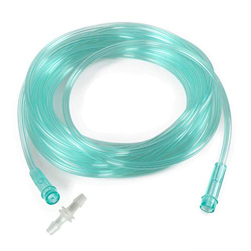 16_4 Feet Oxygen Tubing with Connector - Kink Resistant Oxygen Supply Tubing - Premium Clear Crush Resistant Oxygen Tubes
