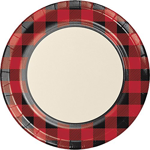 Creative Converting 321825 8 Count Buffalo Plaid Dinner Plates, Any, Multicolor