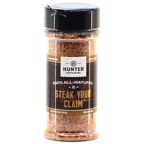 HUNTER CATTLE CO_ ESTD 2004 HC Steak Your Claim  Gourmet Steakhouse Seasoning - 6_2 Ounce Shaker Jar- Perfect Steak Seasoning for the BBQ Grill