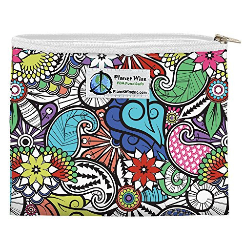 Planet Wise Reusable Zipper Sandwich and Snack Bags Sandwich Oasis Poly