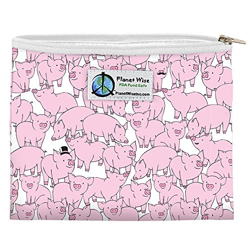 Planet Wise Reusable Zipper Sandwich and Snack Bags Sandwich This Little Piggy Poly