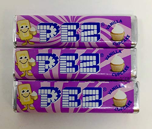RiverFinn Pez Candy Refill Rolls 25 Count Choose Your Favorite Flavor Vanilla Cupcake
