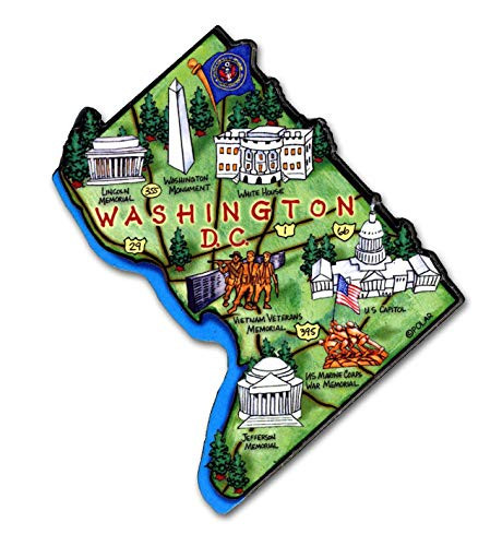 Washington D_C_ the United States Capitol Artwood Jumbo Fridge Magnet