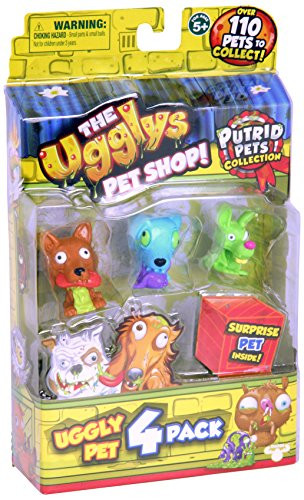 THE UGGLYS PET SHOP Putrid Pets Toy Figure 4 Pack