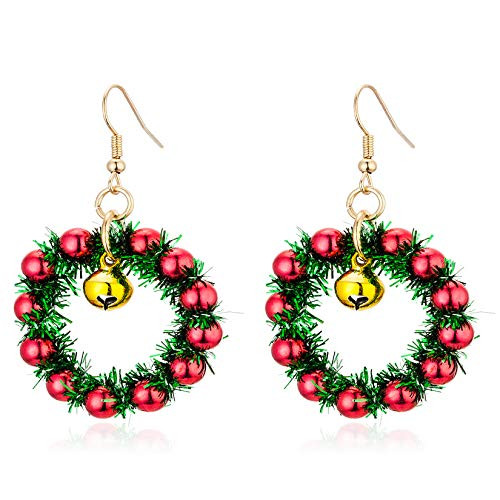 Christmas Earrings for Women Handmade Piercing Dangle Earrings Christmas Jewelry Gifts Red Beaded Jingle Bell Earrings Christmas Earrings for Women Handmade Piercing Dangle Earrings Christmas Jewelry Gifts Red Beaded Jingle Bell Earrings