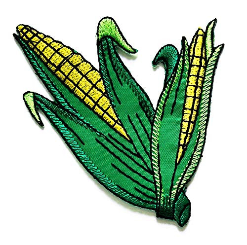 Nipitshop Patches Yellow Corn Farm Iron Sew On Embroidered Patch Badge Transfer Kids Clothing Cartoon for adorning Your Jeans Hats Bags Jackets Shirts or Gift Set