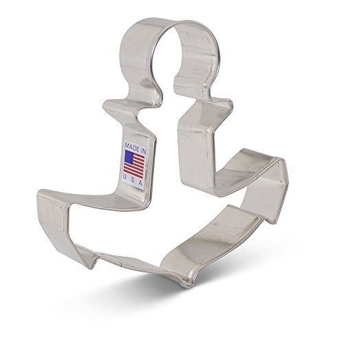 Ann Clark Anchor Cookie Cutter - 4 Inches - Tin Plated Steel Ann Clark Anchor Cookie Cutter - 4 Inches - Tin Plated Steel