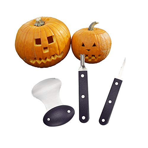 Set of 3 Halloween Pumpkin Carving Kit Heavy Duty Stainless Steel Pumpkin Carving Tools for Easily Carve Halloween Pumpkin Sculpting Jack-O-Lantern Decor Set of 3 Halloween Pumpkin Carving Kit Heavy Duty Stainless Steel Pumpkin Carving Tools for Easily Carve Halloween Pumpkin Sculpting Jack-O-Lantern Decor