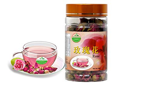 Rose Bud Tea Chinese Tea - Herbal - Flower Tea - Decaffeinated - Loose Leaf Tea 1_7 OZ 50g
