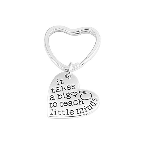 CAROMAY Teacher Key Chain It Takes A Big Heart to Teach Little Minds Heart Pendant Gift CAROMAY Teacher Key Chain It Takes A Big Heart to Teach Little Minds Heart Pendant Gift