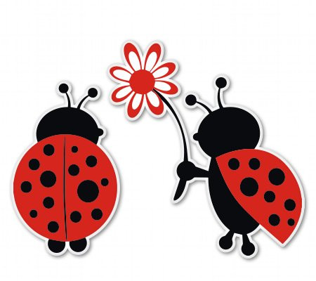AK Wall Art Ladybug Love Cute Vinyl Sticker - Car Window Bumper Laptop - Select Size