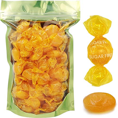 Butterscotch Button Round Hard Candy Sugar-Free Individually Wrapped 30 Count