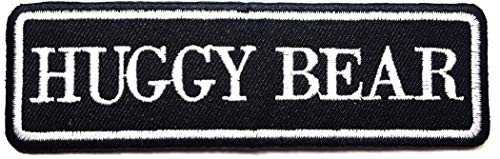 Huggy Bear Patch Funny Slogan Joke Rockabilly Embroidered Biker Patch Biker Iron onSew on Patch