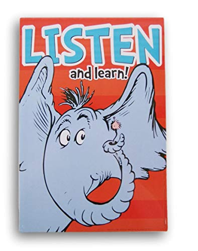 Classroom Decor Dr_ Seuss 2-Sided Motivational Poster - Listen and Learn  Be Kind Be True Just Be You