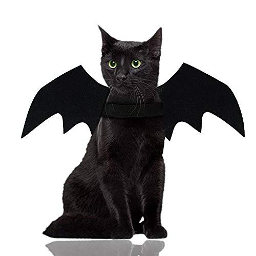 Malier Halloween Cat Costume for Cats Dogs Pet Bat Wings Cat Dog Bat Costume Wings Large