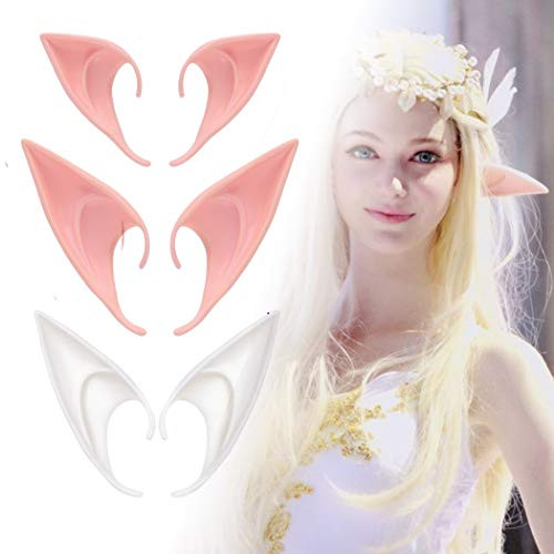 MYMENU Fairy Pixie Elf Ears Anime Party Dress Up Costume Accessories Halloween Party Props Masquerade Ball Elven Vampire Fairy Ears 3 Pairs