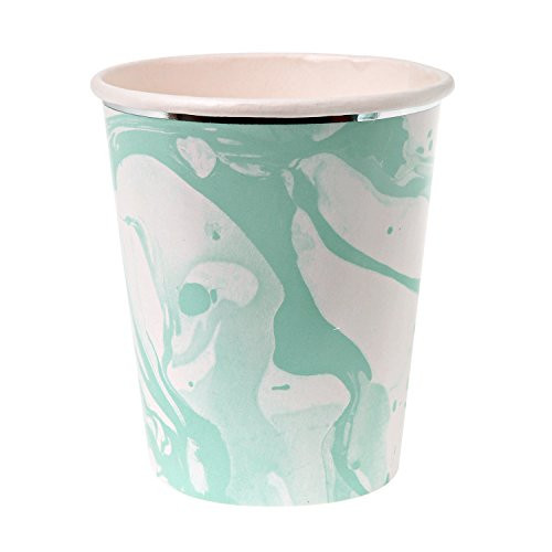 Meri Meri Marble Party Cups Set of 8 Cups Mint