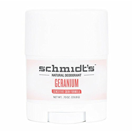 Schmidts Geranium Flower Sensitive Skin Natural Deodorant Stick Travel Size 0_7 ounces  19_8 grams