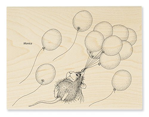 STAMPENDOUS House Mouse Wood Stamp, Helium Ride