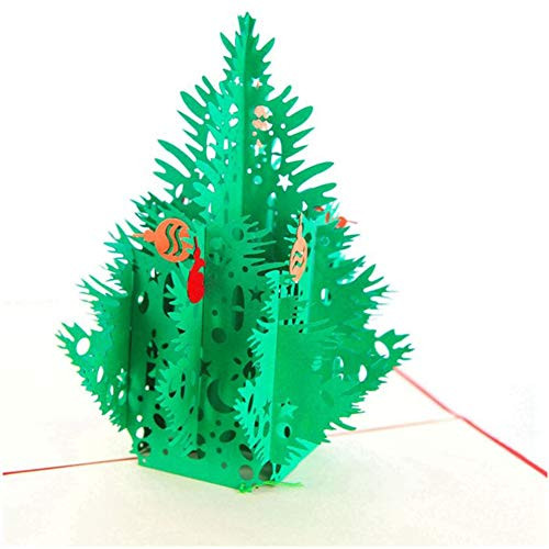 3D Pop Up Christmas Tree Greeting Cards - Christmas Day Pop Up Card Card for Mom Card for Wife Greeting Card Anniversary Pop Up Cards Wedding Card and Christmas Tree Card B