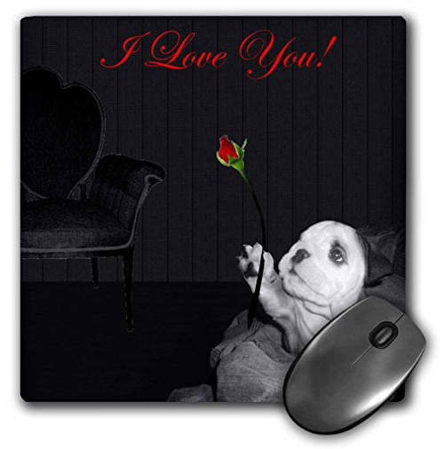3dRose LLC 8 x 8 x 0.25 Inches Mouse Pad, English Bulldog Valentine (mp_40653_1) 3dRose LLC 8 x 8 x 0.25 Inches Mouse Pad, English Bulldog Valentine (mp_40653_1)
