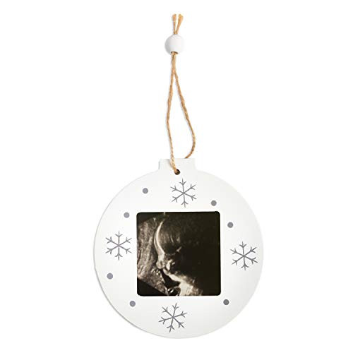 Juvale Baby Sonogram Picture Frame Christmas Ornament Ultrasound Photo Gift 4 in
