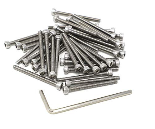 iExcell 50 Pcs M3 x 35 mm Stainless Steel 304 Hex Socket Head Cap Screws Hex Key Wrench Kit