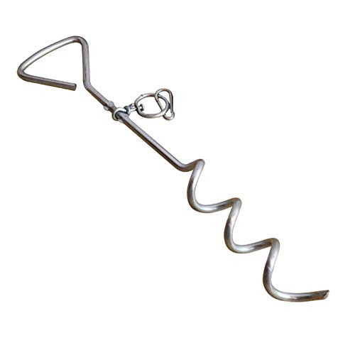 Aiwaiufu Pet Products Steel Spiral Tie Out Stake for Dogs_ Multiple