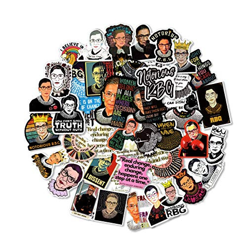 Ruth-Bader-Ginsburg RBG Stickers for Water Bottles Laptop Luggage Skateboard Feminism Feminist Vinyl Trendy Waterproof Stickers for Adults Tenns 50pcs Stickers Pack Ruth-Bader-Ginsburg RBG Stickers for Water Bottles Laptop Luggage Skateboard Feminism Feminist Vinyl Trendy Waterproof Stickers for Adults Tenns 50pcs Stickers Pack