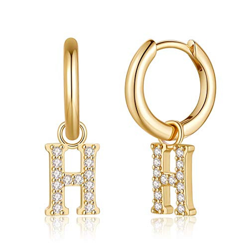 Initial Earrings for Girls Kids Hypoallergenic S925 Sterling Silver Post Dangle Hoop Earrings Letter H Initial Earrings Small CZ Initial Earrings Jewlry for Kids GirlsH Initial Earrings for Girls Kids Hypoallergenic S925 Sterling Silver Post Dangle Hoop Earrings Letter H Initial Earrings Small CZ Initial Earrings Jewlry for Kids GirlsH
