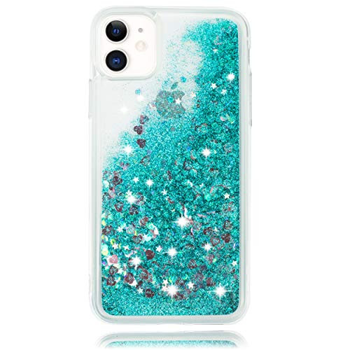 BRILA Case for iPhone 11 Floating Quicksand Glitter Bling TPU case Flowing Liquid Sparkle case for iPhone 11 6_1 Turquoise