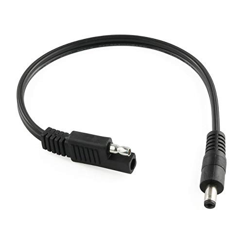 E-outstanding SAE Plug to DC 5_5mm x 2_1mm Female Adapter Extension Cable SAE to DC Power Automotive Connector for Solar Panel Charge 20AWG 8Inch