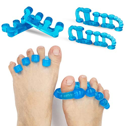 2 Pairs Premium Gel Toe Separators and Toe Straightener for Relaxing Toes Bunion Relief Hammer Toe - Toe Stretchers to Restore Toes to Their Original Shape for Men and Women 2 Pairs Premium Gel Toe Separators and Toe Straightener for Relaxing Toes Bunion Relief Hammer Toe - Toe Stretchers to Restore Toes to Their Original Shape for Men and Women