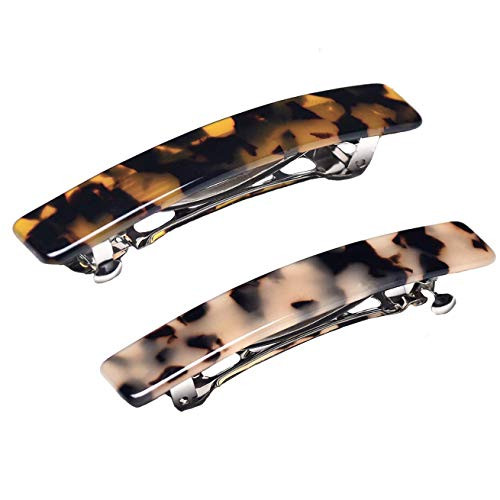 Women Acrylic Resin Hair Barrettes Fashion Geometric Alligator Hair Clips Hair Accessories 2 Pcs D Women Acrylic Resin Hair Barrettes Fashion Geometric Alligator Hair Clips Hair Accessories 2 Pcs D