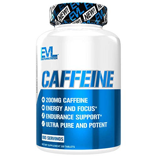 Evlution Nutrition Caffeine 200 mg of Caffeine Per Serving 100 Servings