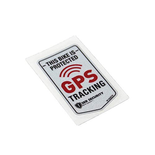 Langersun 2PCS Car Stickers Warning GPS Tracker Alarm Bike Protected Motorbike Bumper 7x4cm B