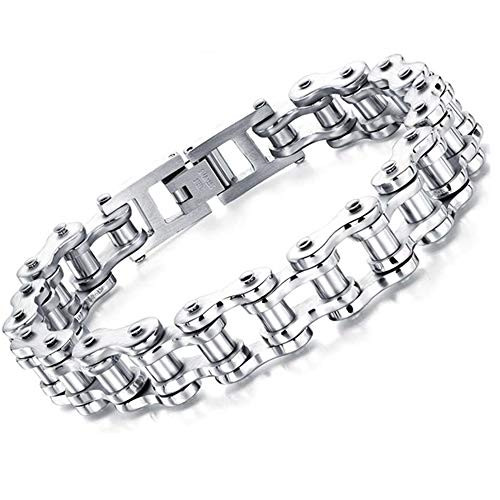 Jude Jewelers 12mm Width Stainless Steel Strong Heavy Duty Motorcycle Biker Link Chain Bracelet Silver Jude Jewelers 12mm Width Stainless Steel Strong Heavy Duty Motorcycle Biker Link Chain Bracelet Silver
