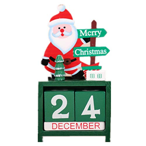 Zakally Christmas Ornament Wooden Advent Calendar Countdown to Decorations Wooden Blocks Calendar Santa Zakally Christmas Ornament Wooden Advent Calendar Countdown to Decorations Wooden Blocks Calendar Santa