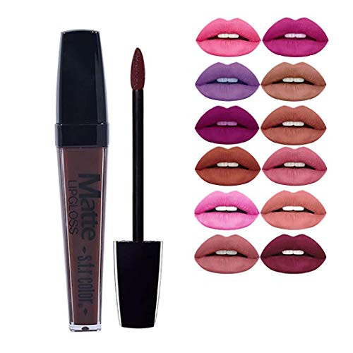 Kisshine Liquid Lipstick Matte Lip Gloss Non-Stick Cup Lipgloss Long Lasting Velvet Lip Glaze Cosmetics Makeup Set for Women and Girls Red 24 Kisshine Liquid Lipstick Matte Lip Gloss Non-Stick Cup Lipgloss Long Lasting Velvet Lip Glaze Cosmetics Makeup Set for Women and Girls Red 24